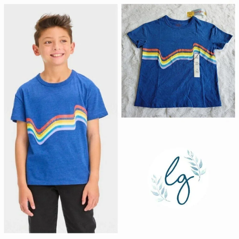 Cat & Jack Boys' Short Sleeve Graphic T-Shirt 3KIDZ-M - Picture 1 of 5